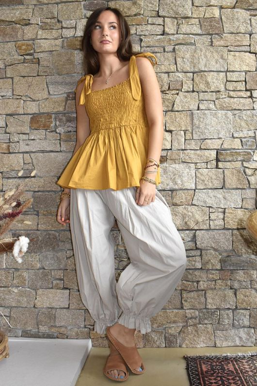 Paloma Bandeau Cami Mustard